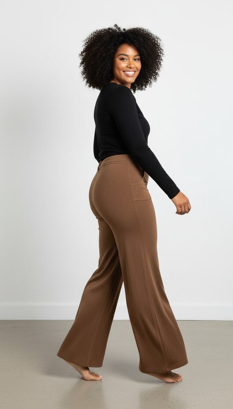 Angie Wide Leg Drapey Pants Womens size XL in Golden Brown